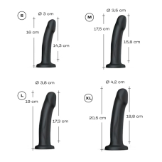 Чорний дилдо на присосці – Dorcel Real Pleasure M Black - довжина 17.5 см
