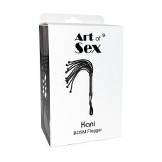Ажурный кнут Кошка из экокожи Art of Sex - Kani, цвет черный