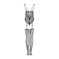 Ажурный боди-стокинг под паутину Obsessive Bodystocking G325 Черный S/M/L, черный, комбинезон, имитация
