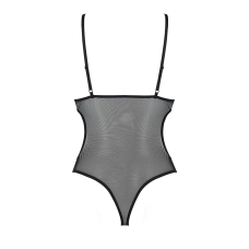 Боді з ажурним ліфом Passion CHRISTA BODY 2XL/3XL, чорний колір
