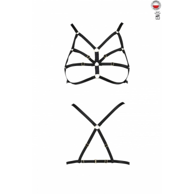 Бюстгальтер–стрепы Passion Exclusive ARMANDA BRA 2XL/3XL, чорний колір