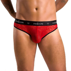 Чоловічі напівпрозорі труси Passion 031 SLIP MIKE S/M Червоний, під леопард