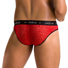 Чоловічі напівпрозорі труси Passion 031 SLIP MIKE S/M Червоний, під леопард