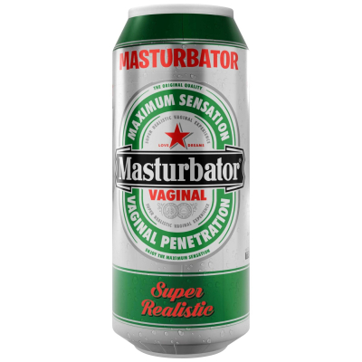 Мужской мастурбатор в виде банки пива – реалистичная вагина Alive Heineken Vagina II