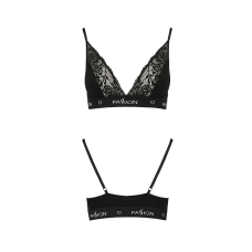 Еластичний топ з мереживом Passion PS001 TOP XL, чорний колір