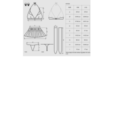 Эротический костюм школьницы с мини-юбкой Obsessive Schooly 5pcs S/M – красный/белый