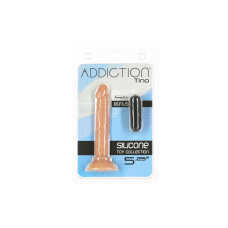 Фалоімітатор ADDICTION Tino, силіконовий, з присоскою, довжина 13.3 см, діам. 1.9 см, вібропуля в подарунок