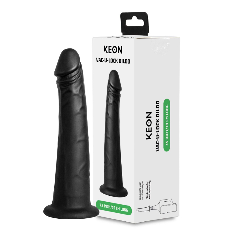 Большой фаллоимитатор Kiiroo Keon Vac-U-Lock Dildo, длина 19 см
