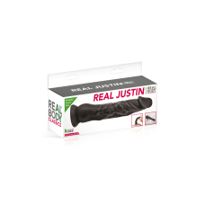Фалоімітатор із присоскою Real Body – Real Justin Black, TPE, довжина 21.5 см, діам. 4.2 см