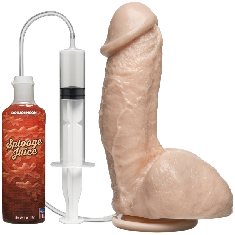 Фалоімітатор з еякуляцією Doc Johnson The Amazing Squirting Realistic Cock, довжина 18 см, діам. 5.1 см, ПВХ