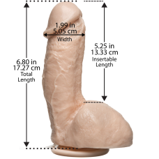 Фалоімітатор з еякуляцією Doc Johnson The Amazing Squirting Realistic Cock, довжина 18 см, діам. 5.1 см, ПВХ
