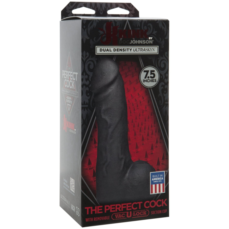 Фалоімітатор зі знімною присоскою Doc Johnson Kink The Perfect Cock, Removable Vac-U-Lock, довжина 19 см