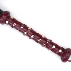 Флогер Liebe Seele Wine Red Studded Flogger, натуральная кожа