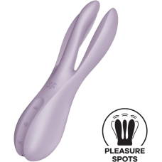 Кліторальний вібратор – Satisfyer Threesome 2 Violet – 3 гнучкі пальчики, 3 мотори, 12 режимів