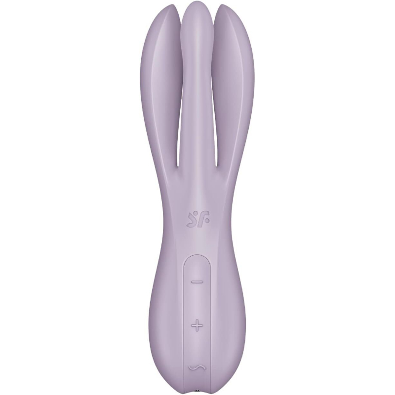 Кліторальний вібратор – Satisfyer Threesome 2 Violet – 3 гнучкі пальчики, 3 мотори, 12 режимів