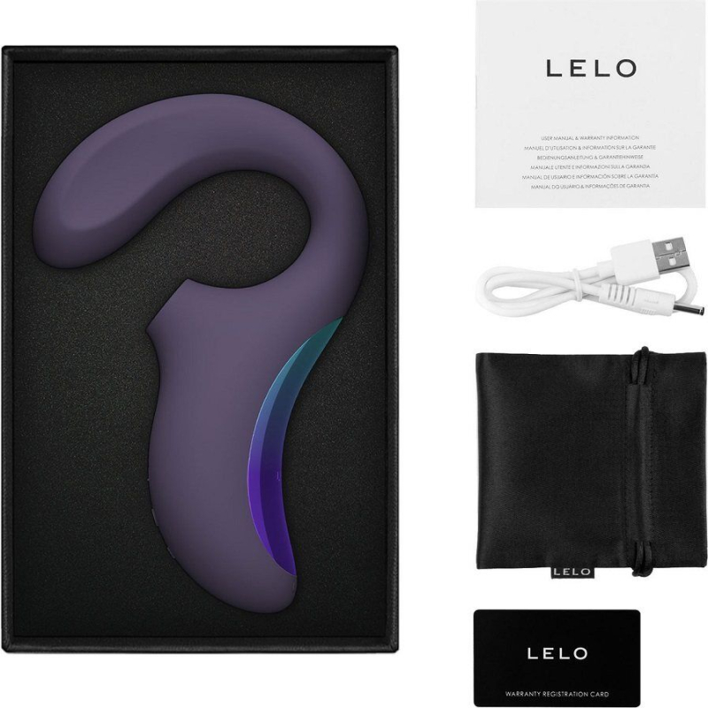 Кліторально-вагінальний звуковий стимулятор – LELO Enigma WAVE Cyber Purple – 3 типи стимуляції, гнучкий стовбур