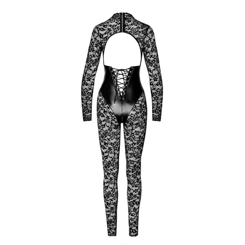 Комбінезон Noir Handmade F299 Enigma lace catsuit with underbust bodice – M