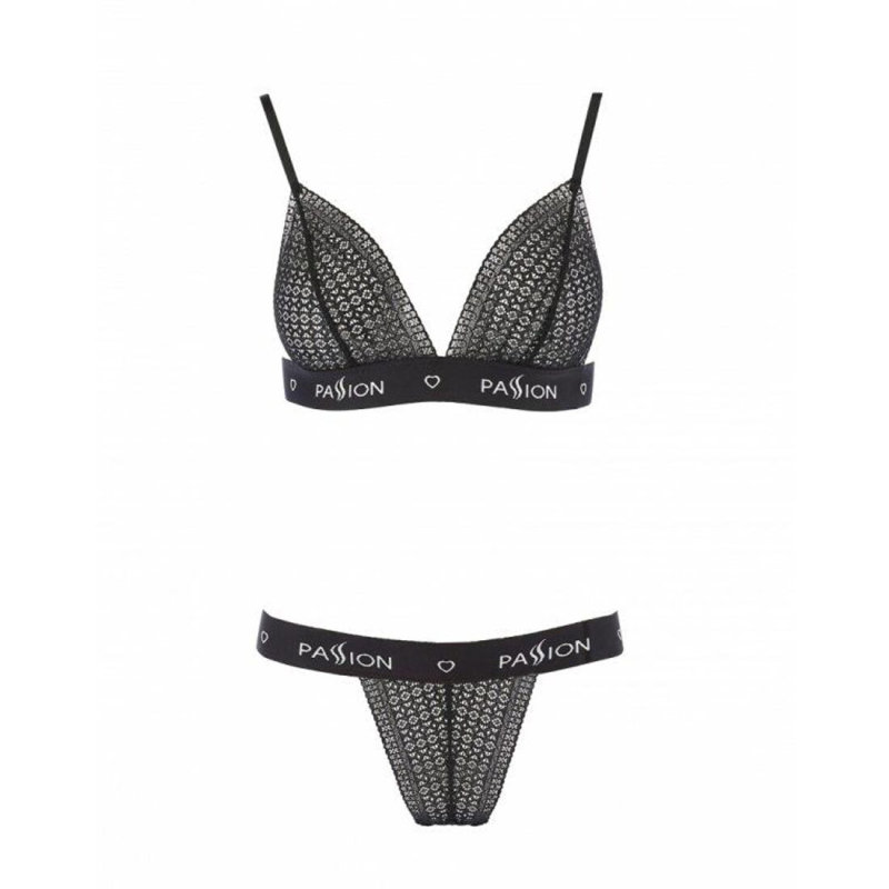 Комплект білизни Passion Exclusive GLAMISS SET S/M, чорний колір