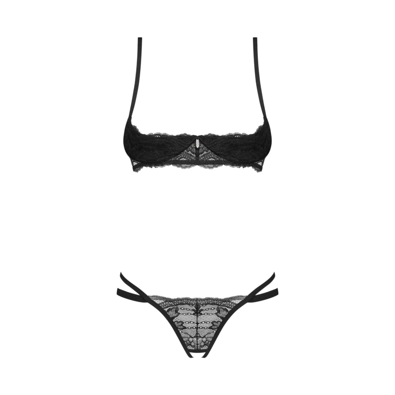 Комплект Obsessive Nutris 2–pcs crotchless set M/L