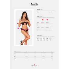 Комплект Obsessive Roxelia 2–pcs crotchless set XS/S