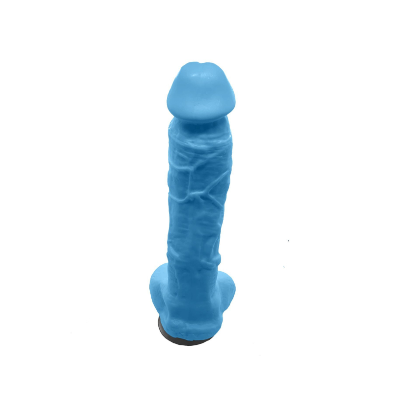 Крафтовое мыло-член с присоской Чистый Кайф Blue size XL, натуральное
