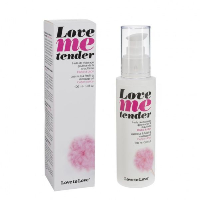 Массажное масло Love To Love - Love Me Tender, Cotton candy, 100 мл, аромат сахарной ваты, без парабенов