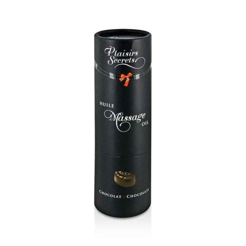 Масажна олія Plaisirs Secrets Chocolate (59 мл) з афродизіаками, їстівна, подарункове паковання
