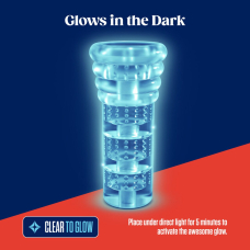 Наскрізний прозорий мастурбатор – Blush Rize – Luz Glow in the Dark (світиться в темряві)