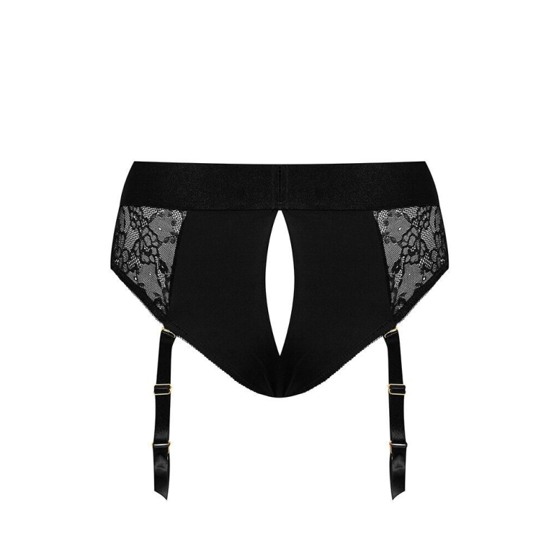 Мереживні труси для страпону з підв'обов'язками для панчіх Strap-On-Me DIVA HARNESS, S