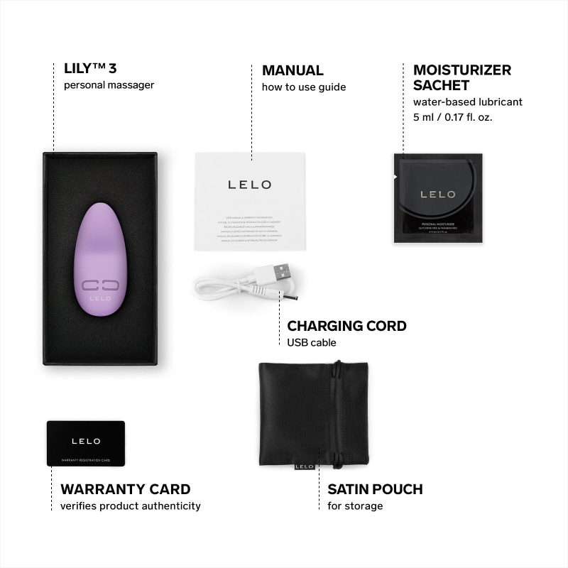Міні вібратор для клітора – LELO Lily 3 Calm Lavender – 10 режимів роботи, повний водозахист