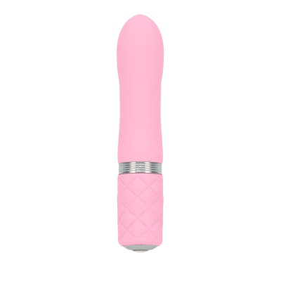 Міні-вібратор з кристалом Сваровські – PILLOW TALK Flirty Pink – гнучка головка, м'який силікон