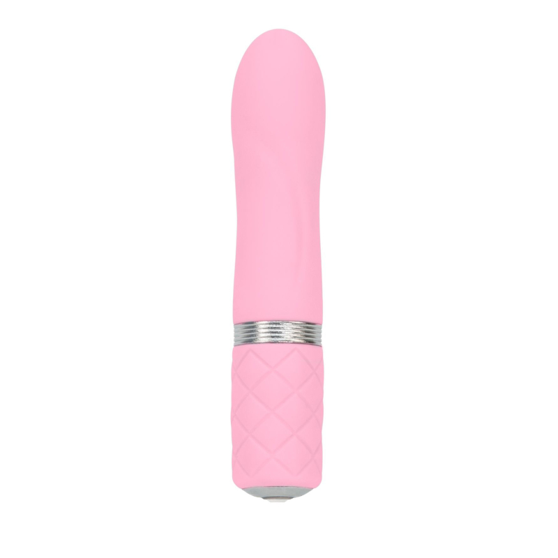 Мини-вибратор с кристаллом Сваровски – PILLOW TALK Flirty Pink – гибкая головка, мягкий силикон