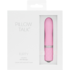 Мини-вибратор с кристаллом Сваровски – PILLOW TALK Flirty Pink – гибкая головка, мягкий силикон
