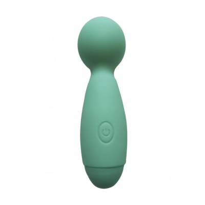 Міні вібромасажер мікрофон – Wooomy Smally Mini Wand Turquoise – 10 потужних режимів вібрації