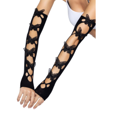 Митенки Leg Avenue Butterfly applique arm warmers Черный цвет, бабочки
