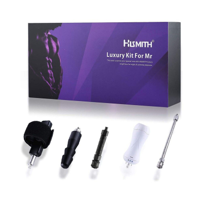 Набір адаптерів для секс-машин – Hismith KlicLok System Set for Him + мастурбатор у комплекті