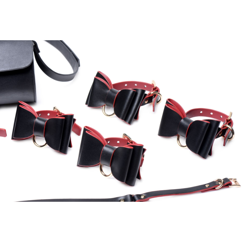 Набір БДСМ з дорожньою сумкою Master Series: Bow – Luxury BDSM Set With Travel Bag, 11 предметів