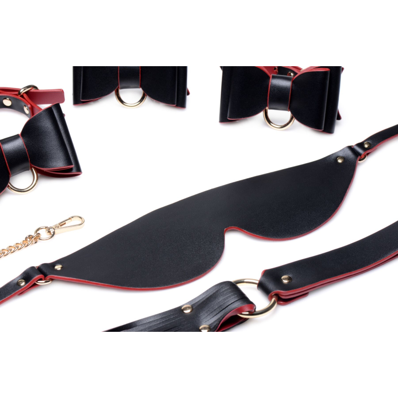 Набір БДСМ з дорожньою сумкою Master Series: Bow – Luxury BDSM Set With Travel Bag, 11 предметів