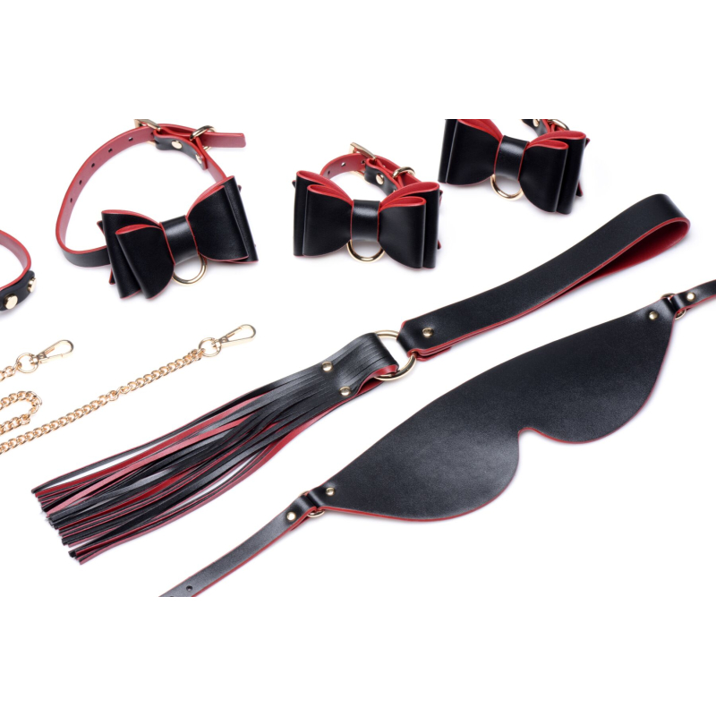 Набір БДСМ з дорожньою сумкою Master Series: Bow – Luxury BDSM Set With Travel Bag, 11 предметів