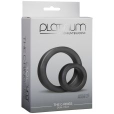 Набір ерекційних кілець Doc Johnson Platinum Premium Silicone – The C-Rings – Charcoal