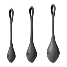 Набір йоні намистин Satisfyer Yoni Power 2 Black, діаметр 2-2,5-3см, маса 22-44-73 г