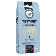Набор презервативов Mister Size test-set 53–57–60, 3 размера + линейка, толщина 0,05 мм