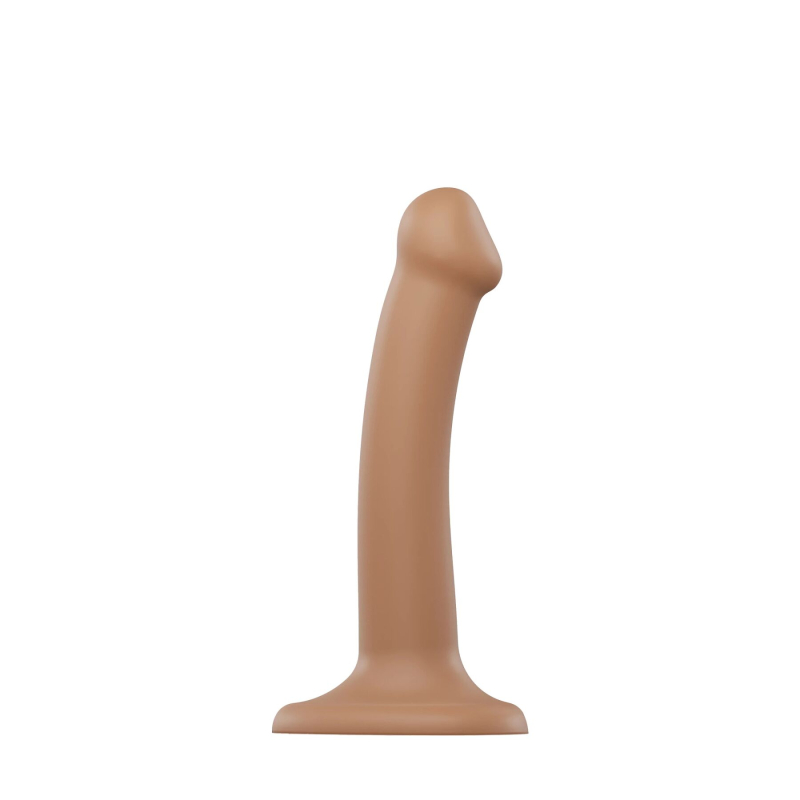 Насадка для страпона Strap-On-Me Dual Density Dildo Caramel S, диаметр 2.7 см, двухслойная, гибкая