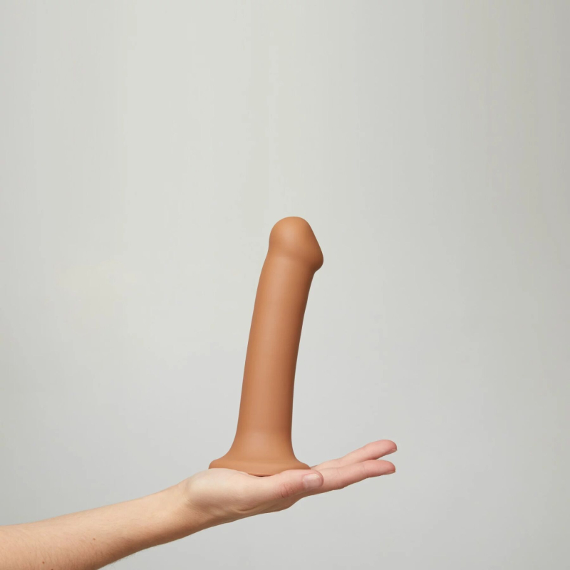 Насадка для страпона Strap-On-Me Dual Density Dildo Caramel S, диаметр 2.7 см, двухслойная, гибкая