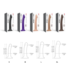 Насадка для страпона Strap-On-Me Dual Density Dildo Caramel S, диаметр 2.7 см, двухслойная, гибкая