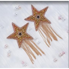 Пестис–зірки з бахромою JSY Nipple Sticker RT236112 Золотистий, стікери