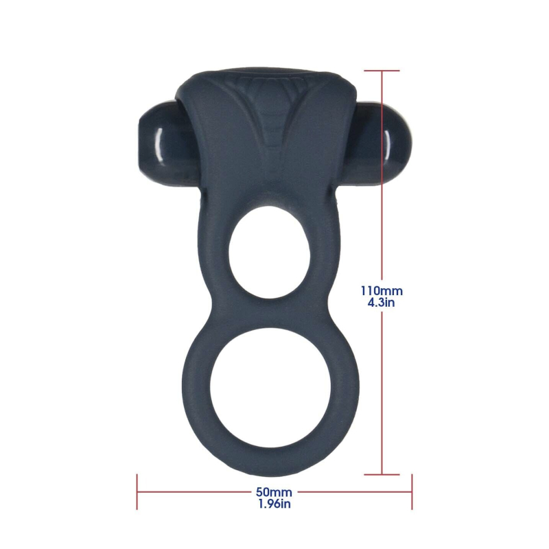 Двойное эрекционное кольцо с вибрацией Lux Active-Triad - Vibrating Dual Cock Ring, пульт ДК