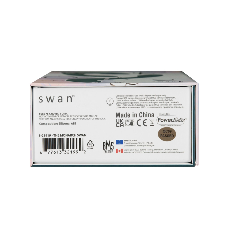 Подвійний вібратор точки G з вакуумною стимуляцією – Swan The Monarch Teal – багатофункціональний