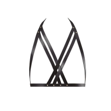 Портупея Bijoux Indiscrets MAZE – Halter Bra Harness Чорний колір