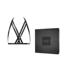 Портупея Bijoux Indiscrets MAZE – Halter Bra Harness Чорний колір